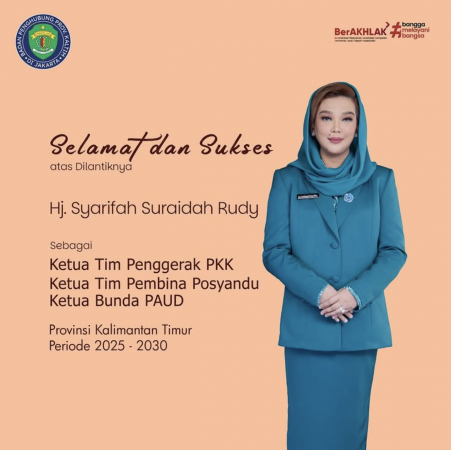 Ketua Tim Penggerak PKK, Ketua Tim Pembina Posyandu, Ketua Bunda PAUD, Provinsi Kalimantan Timur Periode 2025-2030