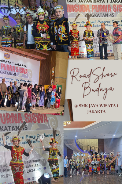Roadshow Budaya Anjungan Kaltim ke SMK Jaya Wisata 1 Jakarta 