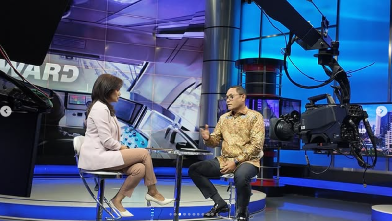 Wakil Gubernur Seno Aji berdialog Indonesia Forward yang disiarkan langsung stasiun televisi nasional CNN Indonesia